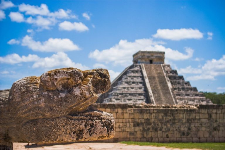 View of the Main Pyramid at Chichén Itzá Archeological Site