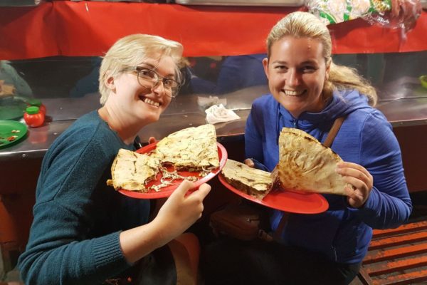 Eating Tlayudas in Oaxaca City