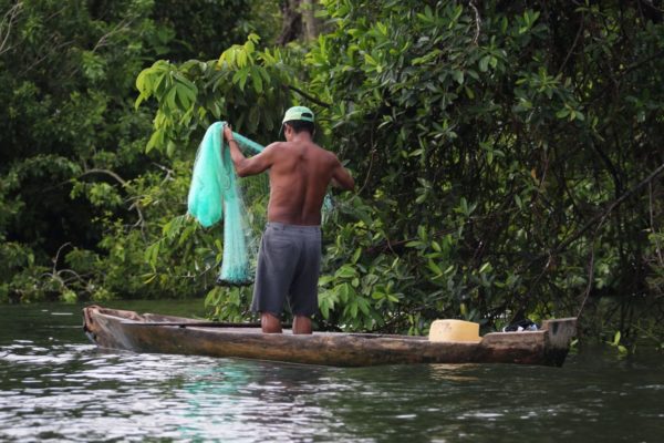 Local fisherman in Río Dulce