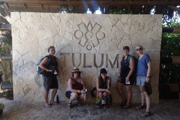 Before entering Tulum Archeological Site