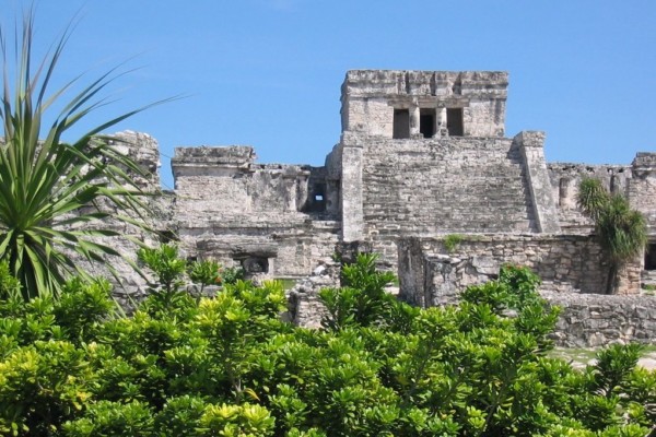 Main Pyramid in Tulum Archaeological Site