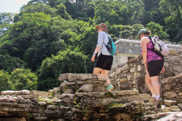 Walking around palenque Archeological Site