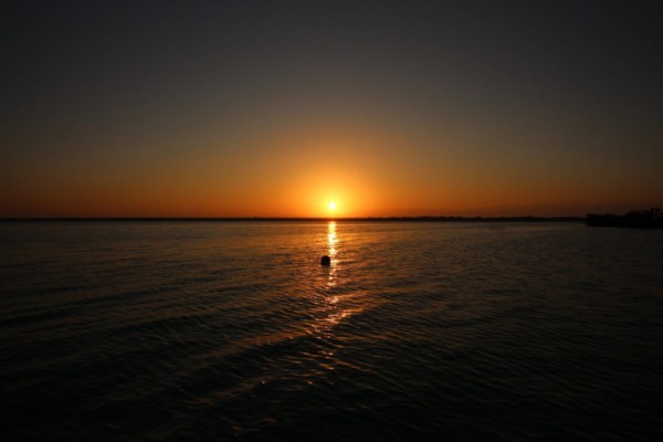 Sunset in Bacalar Lagoon