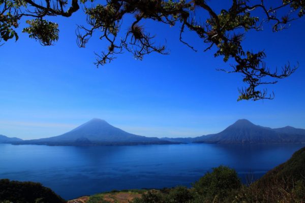 Calm waters of Atitlán lake, Guatemala