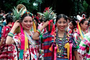 Flor de Piña dancers during Guelaguetza Festival