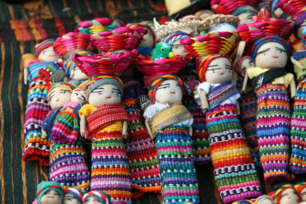 Handcraft dolls at Antigua's market