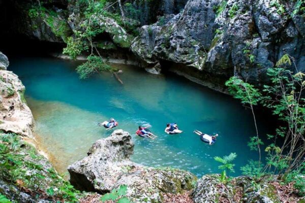 Cave tubing at Belize