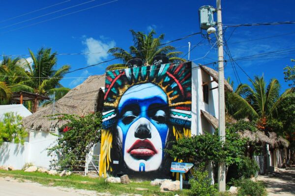 Holbox, Mural, Woman