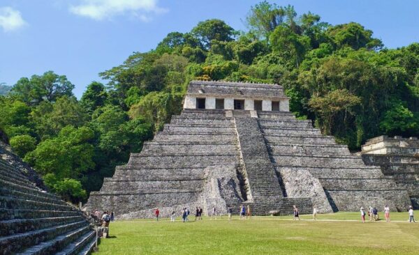 Pyramid at Palenque Archeological Site